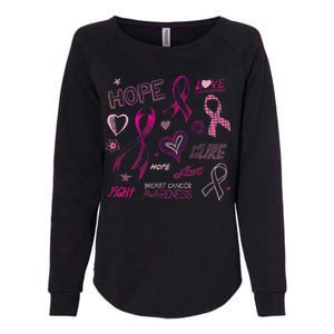 Fight Breast Cancer Awareness Ribbon Womens California Wash Sweatshirt