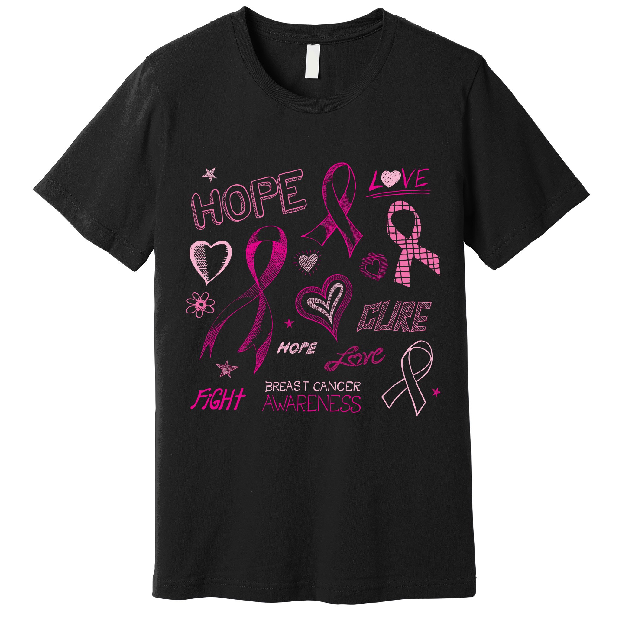Fight Breast Cancer Awareness Ribbon Premium T-Shirt