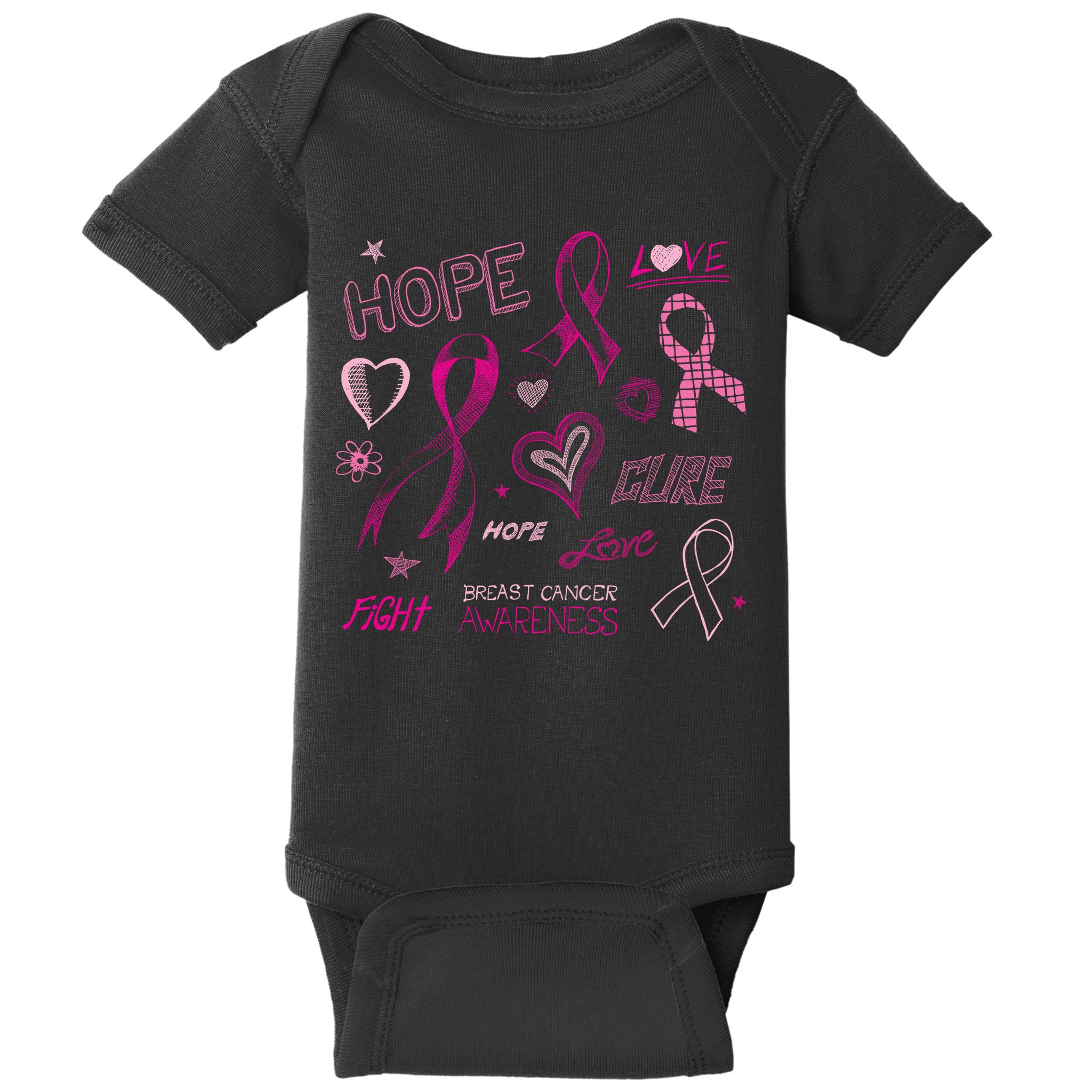 Fight Breast Cancer Awareness Ribbon Baby Bodysuit