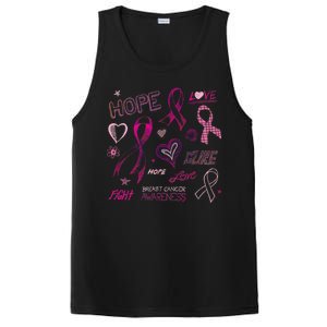 Fight Breast Cancer Awareness Ribbon PosiCharge Competitor Tank