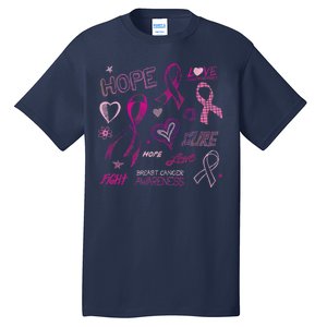 Fight Breast Cancer Awareness Ribbon Tall T-Shirt