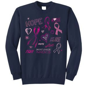 Fight Breast Cancer Awareness Ribbon Tall Sweatshirt