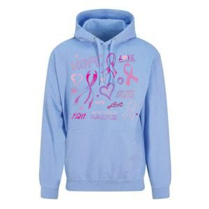 Fight Breast Cancer Awareness Ribbon Unisex Surf Hoodie