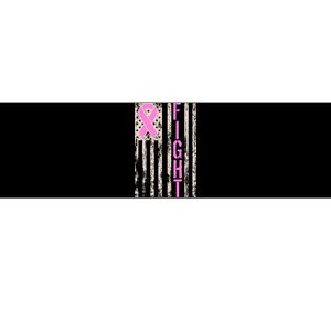 Fight Breast Cancer Awareness USA Flag Ribbon Bumper Sticker