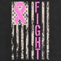 Fight Breast Cancer Awareness USA Flag Ribbon Tumbler
