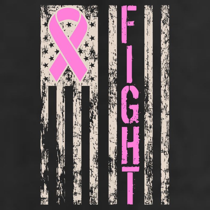 Fight Breast Cancer Awareness USA Flag Ribbon Tumbler