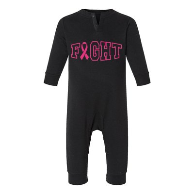 Fight Breast Cancer Logo Infant Fleece One Piece