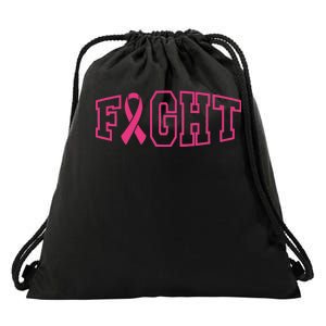 Fight Breast Cancer Logo Drawstring Bag