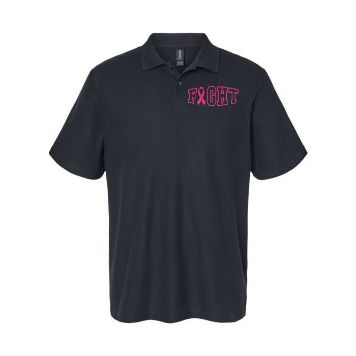 Fight Breast Cancer Logo Softstyle Adult Sport Polo