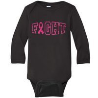 Fight Breast Cancer Logo Baby Long Sleeve Bodysuit