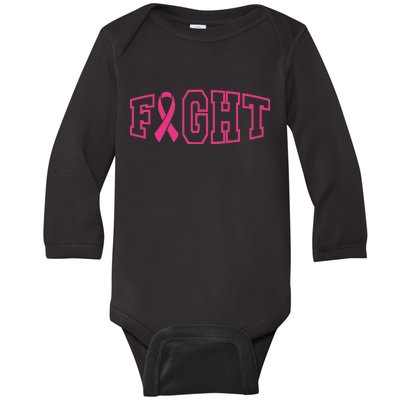 Fight Breast Cancer Logo Baby Long Sleeve Bodysuit