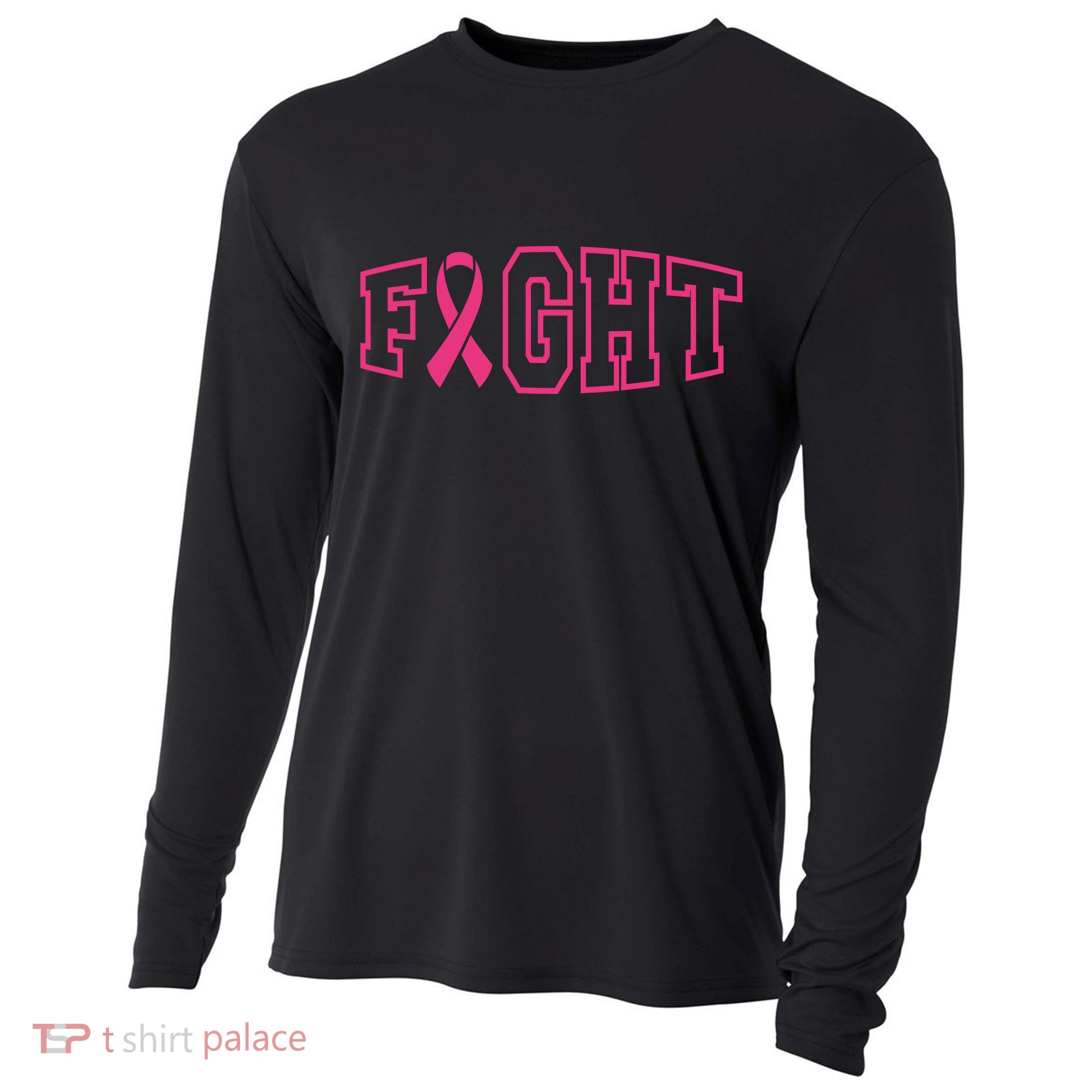 Fight Breast Cancer Logo Cooling Performance Long Sleeve Crew