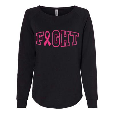 Fight Breast Cancer Logo Womens California Wash Sweatshirt