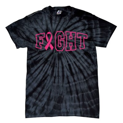 Fight Breast Cancer Logo Tie-Dye T-Shirt