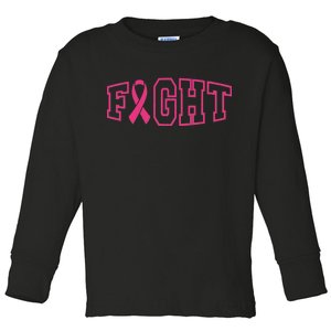 Fight Breast Cancer Logo Toddler Long Sleeve Shirt