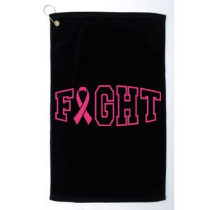 Fight Breast Cancer Logo Platinum Collection Golf Towel