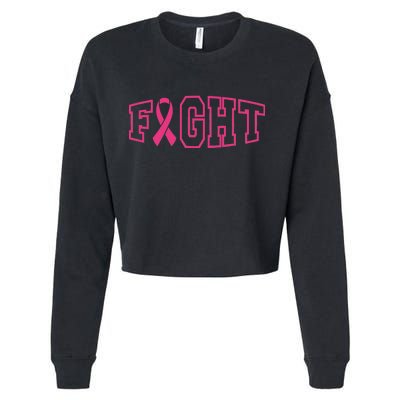 Fight Breast Cancer Logo Cropped Pullover Crew