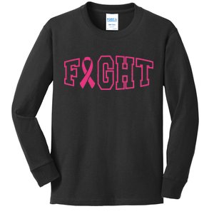 Fight Breast Cancer Logo Kids Long Sleeve Shirt