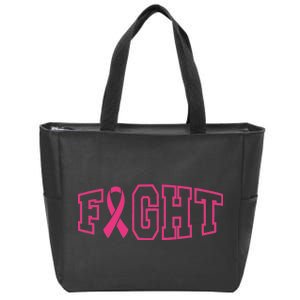 Fight Breast Cancer Logo Zip Tote Bag