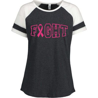 Fight Breast Cancer Logo Enza Ladies Jersey Colorblock Tee