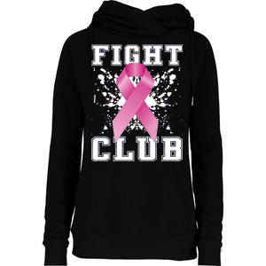 Fight Club Breast Cancer Womens Funnel Neck Pullover Hood