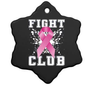 Fight Club Breast Cancer Ceramic Star Ornament