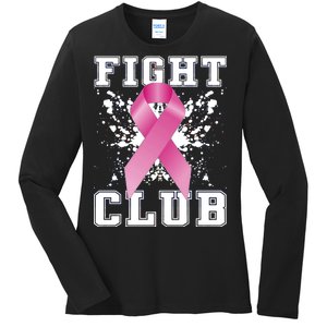 Fight Club Breast Cancer Ladies Long Sleeve Shirt