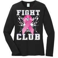 Fight Club Breast Cancer Ladies Long Sleeve Shirt