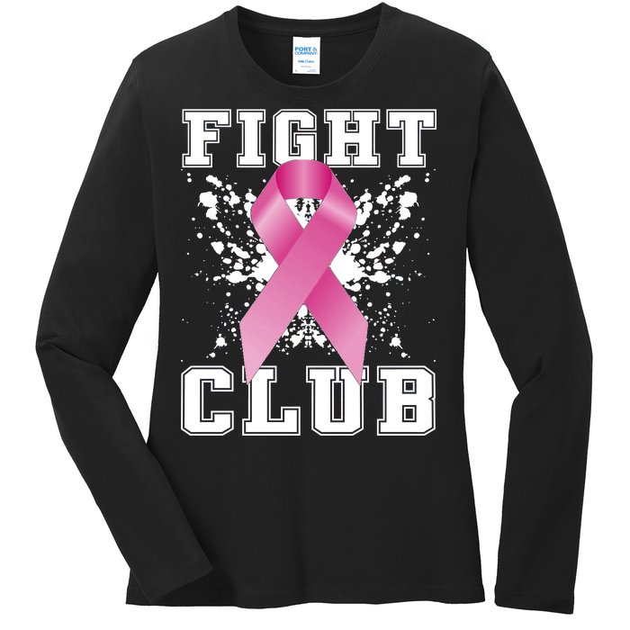 Fight Club Breast Cancer Ladies Long Sleeve Shirt