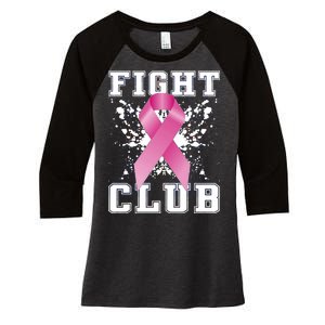 Fight Club Breast Cancer Women's Tri-Blend 3/4-Sleeve Raglan Shirt