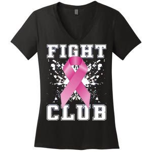 Fight Club Breast Cancer Women's V-Neck T-Shirt