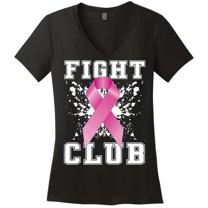 Fight Club Breast Cancer Women's V-Neck T-Shirt