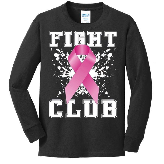 Fight Club Breast Cancer Kids Long Sleeve Shirt