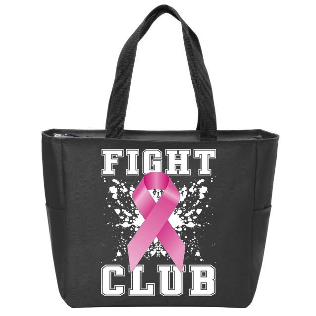 Fight Club Breast Cancer Zip Tote Bag