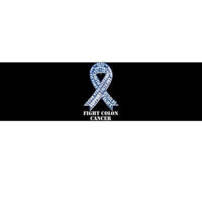 Fight Colon Cancer Resolve Support Faith Blue Ribbon Bumper Sticker