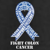 Fight Colon Cancer Resolve Support Faith Blue Ribbon Adult Drive Performance Visor
