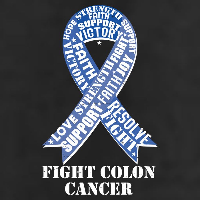 Fight Colon Cancer Resolve Support Faith Blue Ribbon Adult Drive Performance Visor
