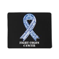 Fight Colon Cancer Resolve Support Faith Blue Ribbon Mousepad