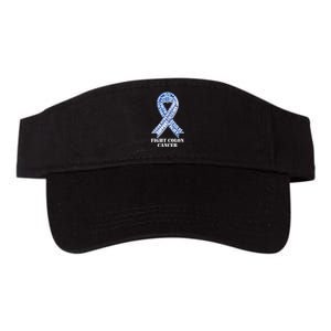 Fight Colon Cancer Resolve Support Faith Blue Ribbon Valucap Bio-Washed Visor