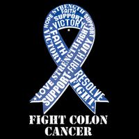 Fight Colon Cancer Resolve Support Faith Blue Ribbon Zip Tote Bag