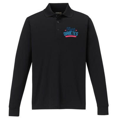 Fight Diabetes Performance Long Sleeve Polo