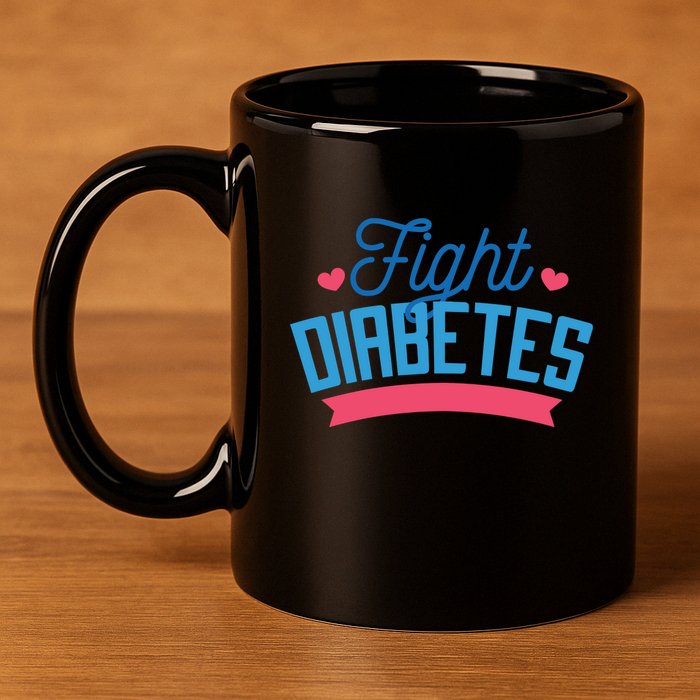Fight Diabetes 11oz C Handle Ceramic Mug