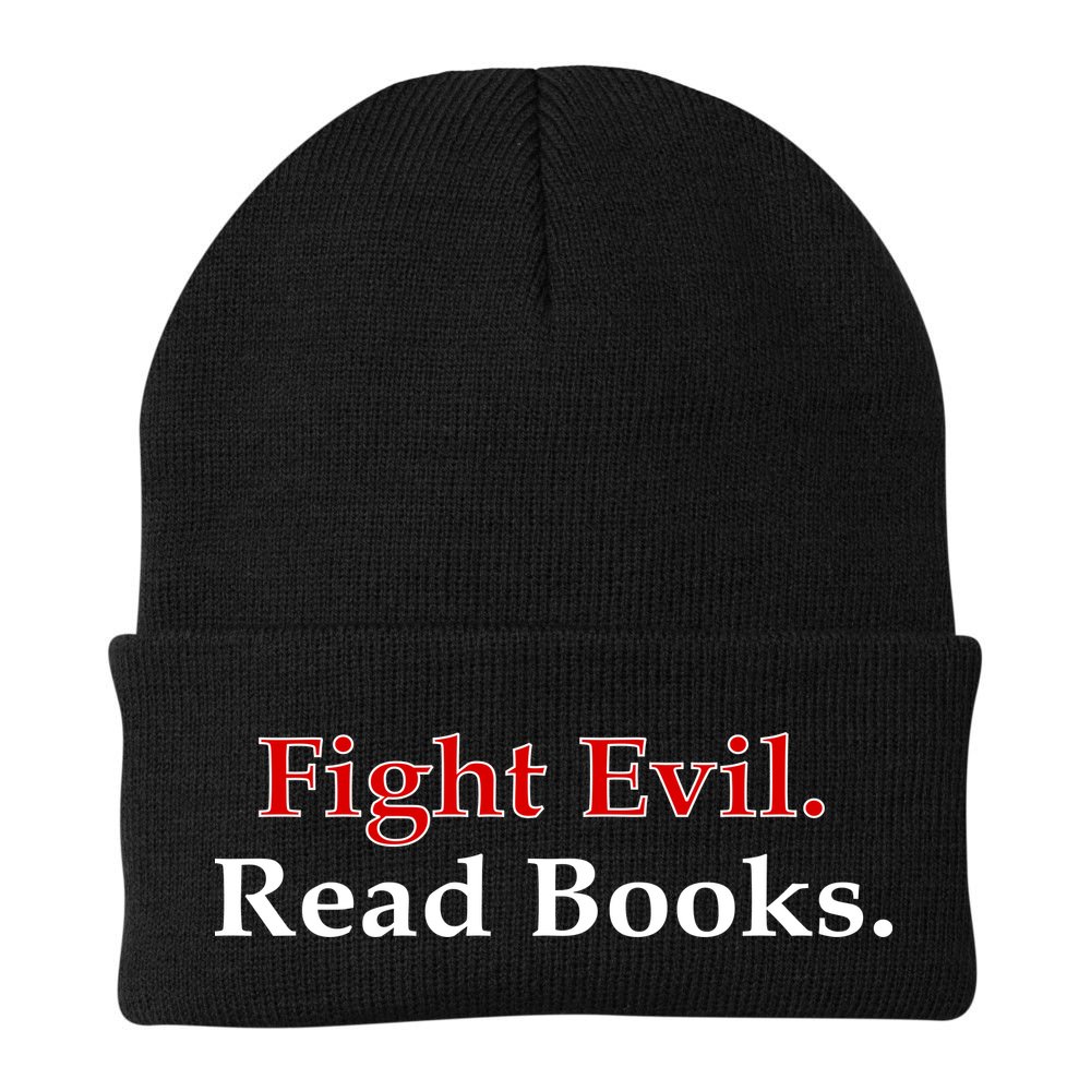 Fight Evil Read Books Beanie