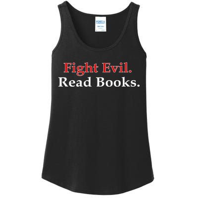 Fight Evil Read Books Ladies Essential Tank