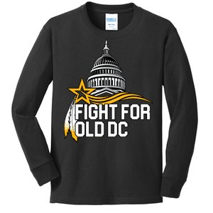 Fight For Old DC Kids Long Sleeve Shirt