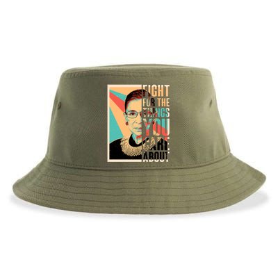 Fight For The Things You Care About Ruth Ginsburg Tribute Sustainable Bucket Hat