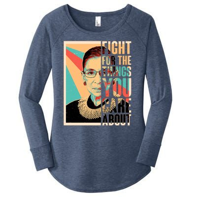 Fight For The Things You Care About Ruth Ginsburg Tribute Women's Perfect Tri Tunic Long Sleeve Shirt