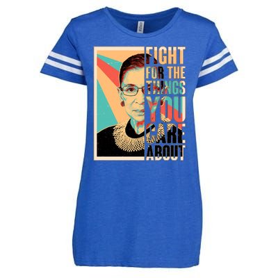 Fight For The Things You Care About Ruth Ginsburg Tribute Enza Ladies Jersey Football T-Shirt