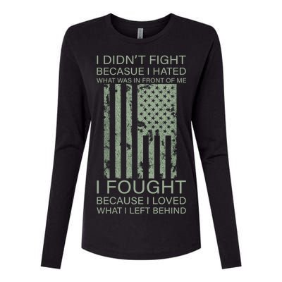 Fight For Your Loved Ones Veteran Womens Cotton Relaxed Long Sleeve T-Shirt