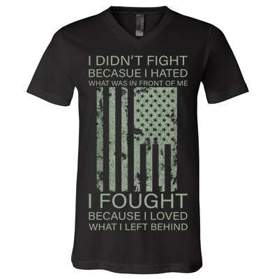 Fight For Your Loved Ones Veteran V-Neck T-Shirt